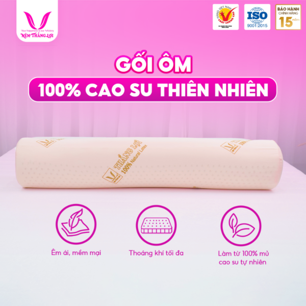 Gối Ôm Cao Su Thiên Nhiên Chính Hãng Thắng Lợi