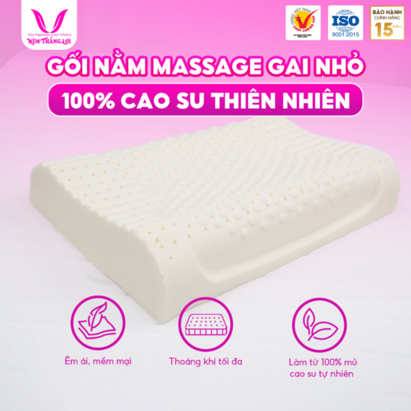 Gối Nằm Massage Gai Nhỏ Cao Su Thiên Nhiên Thắng Lợi