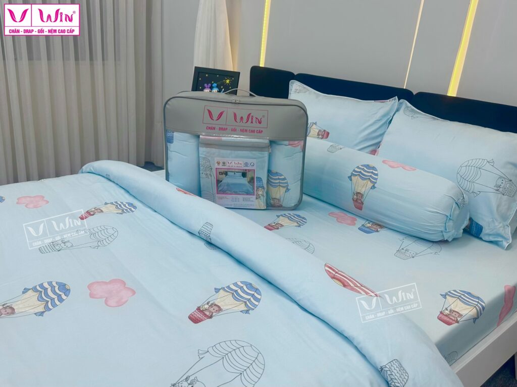 Bộ Drap Mền Tencel Lụa Cao Cấp Super Win Thắng Lợi TL007
