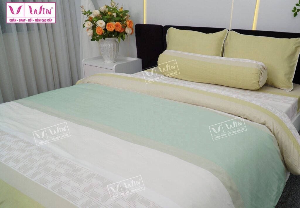 Bộ Drap Mền Tencel Lụa Cao Cấp Super Win Thắng Lợi TL010