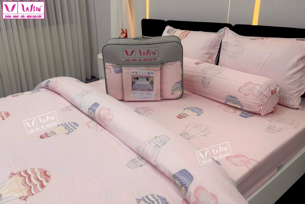 Bộ Drap Mền Tencel Lụa Cao Cấp Super Win Thắng Lợi TL012