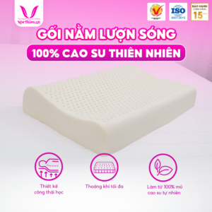 Gối Nằm Lượn Sóng Cao Su Thiên Nhiên Thắng Lợi