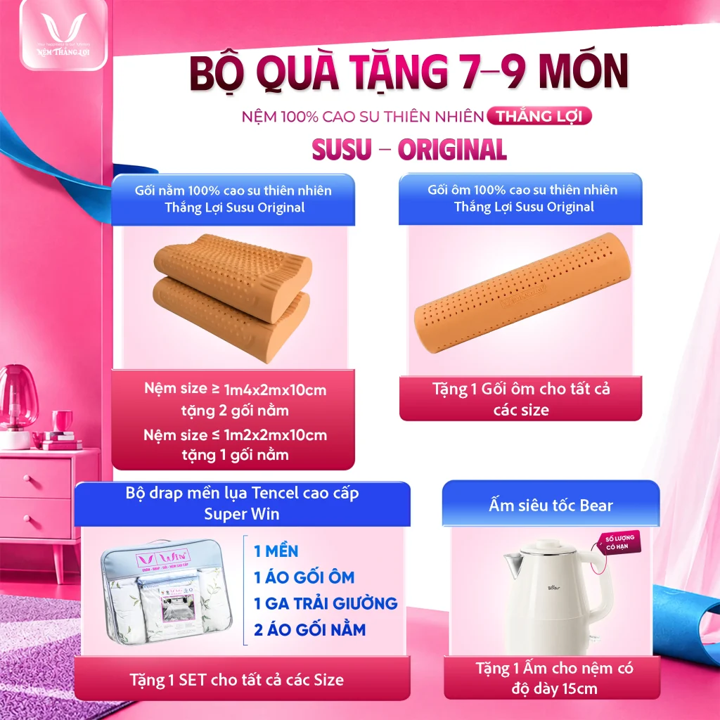 Nệm 100% Cao Su Thiên Nhiên Thắng Lợi SuSu - Original