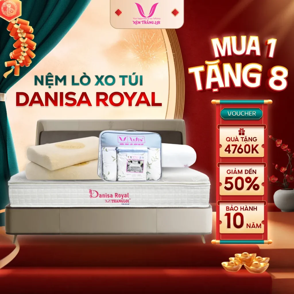 Nệm Lò Xo Túi Cao Cấp Thắng Lợi Danisa Royal