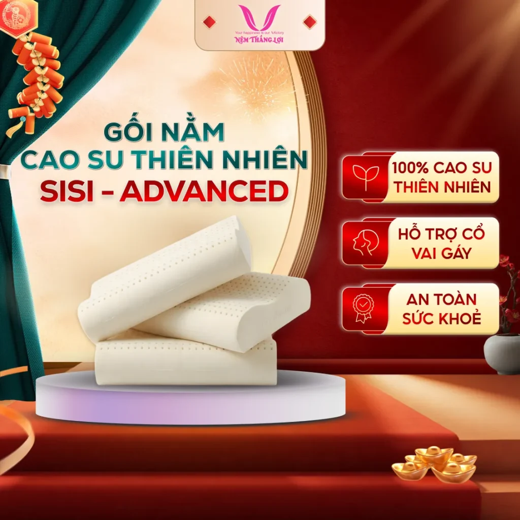 Gối Nằm 100% Cao Su Thiên Nhiên Thắng Lợi SiSi Advanced