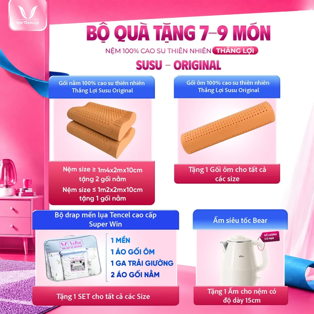 Nệm 100% Cao Su Thiên Nhiên Thắng Lợi SuSu - Original