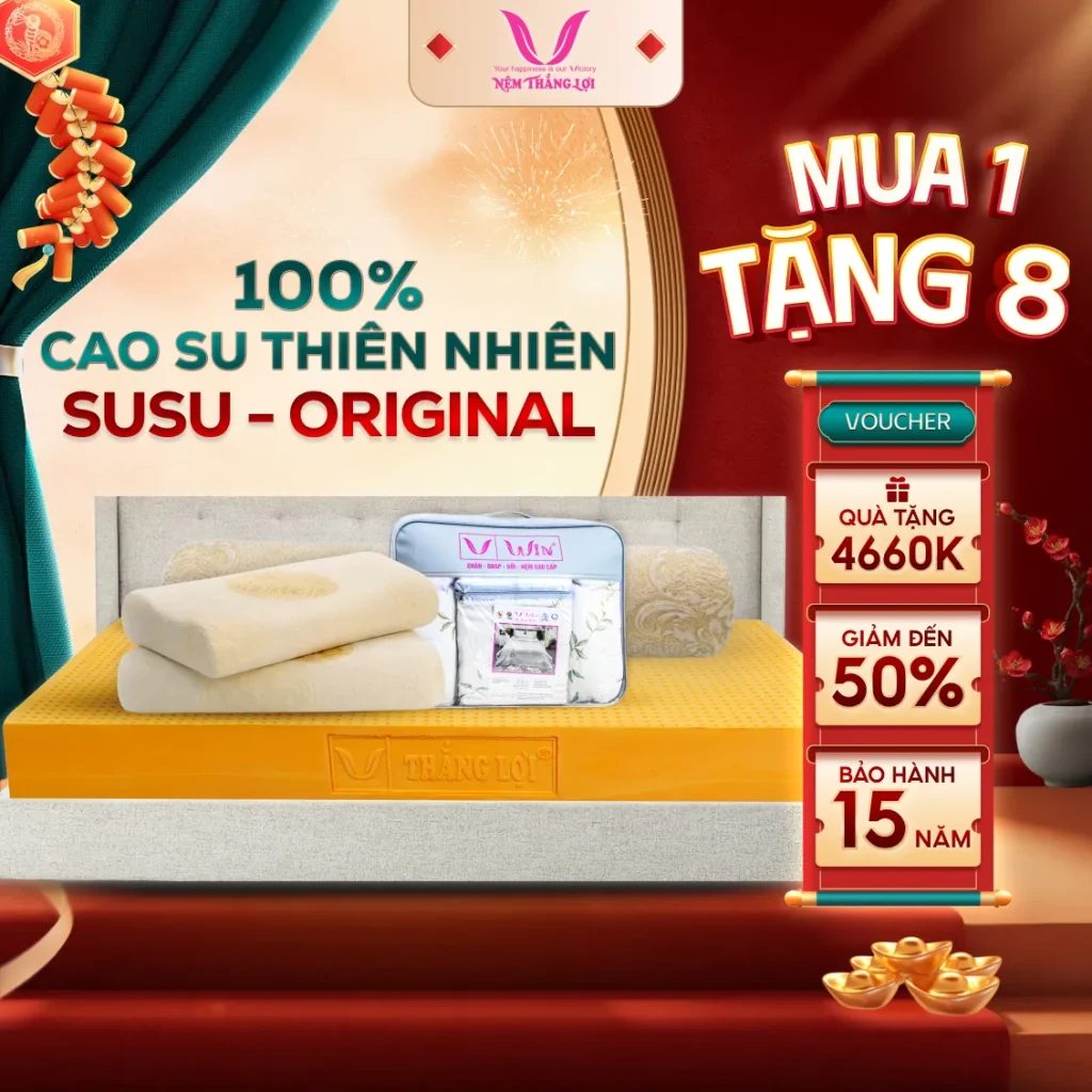 Nệm 100% Cao Su Thiên Nhiên Thắng Lợi SuSu - Original