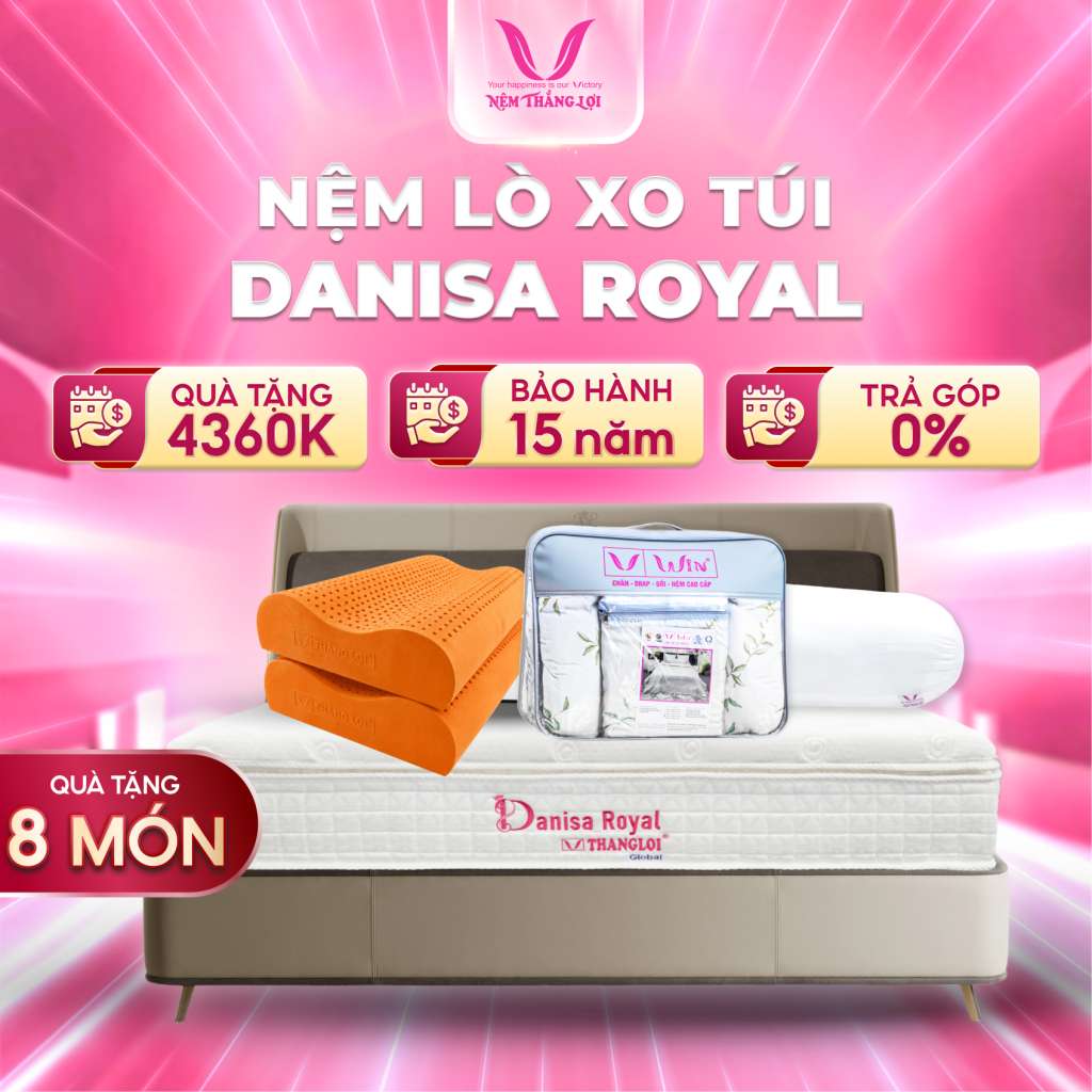 Nệm Lò Xo Túi Cao Cấp Thắng Lợi Danisa Royal