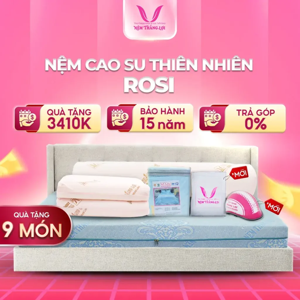 Nệm Cao Su Thiên Nhiên Rosi