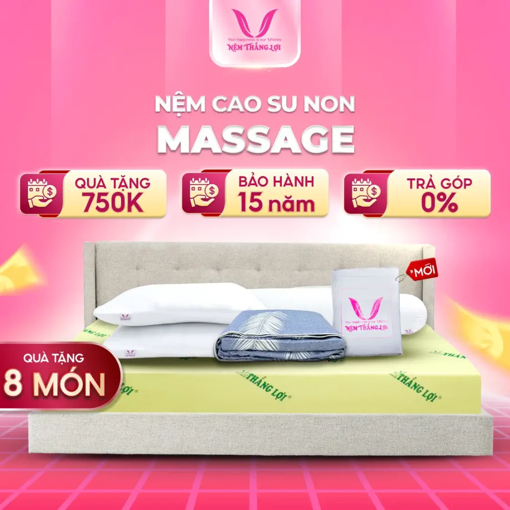 NỆM CAO SU NON MASSAGE THẮNG LỢI