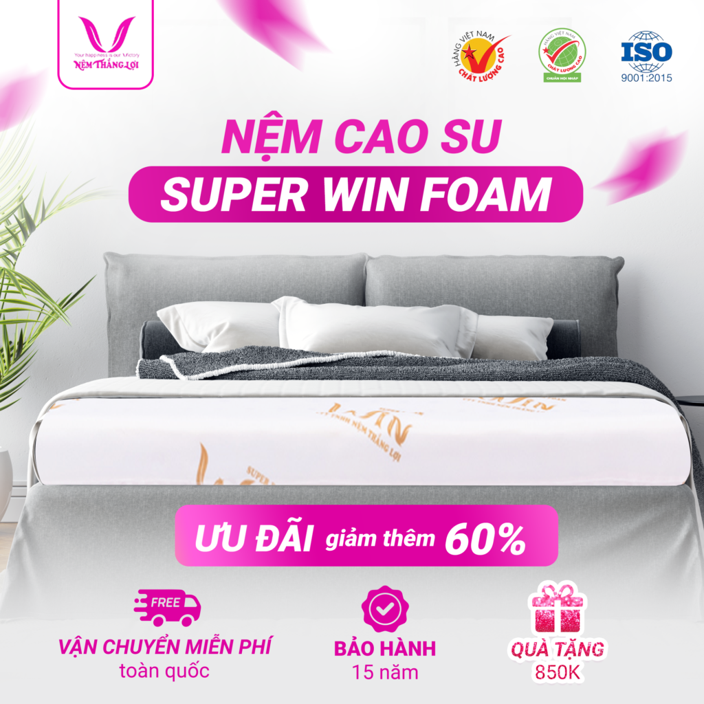 NỆM CAO SU SUPER WIN FOAM THẮNG LỢI