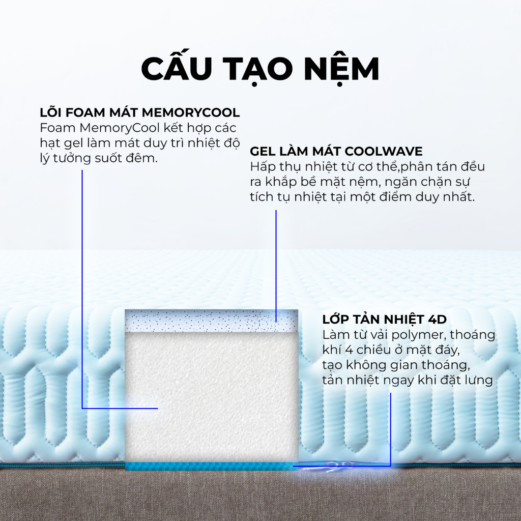 Cấu tạo Nệm Điều Hòa Thắng Lợi Vitamin Cool