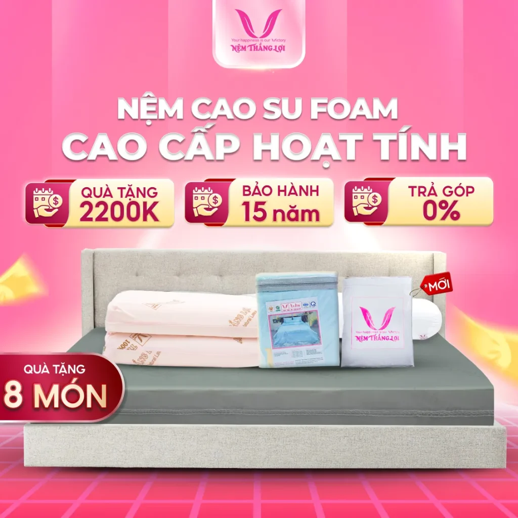 Nệm Cao Su Foam Cao Cấp Hoạt Tính Thắng Lợi