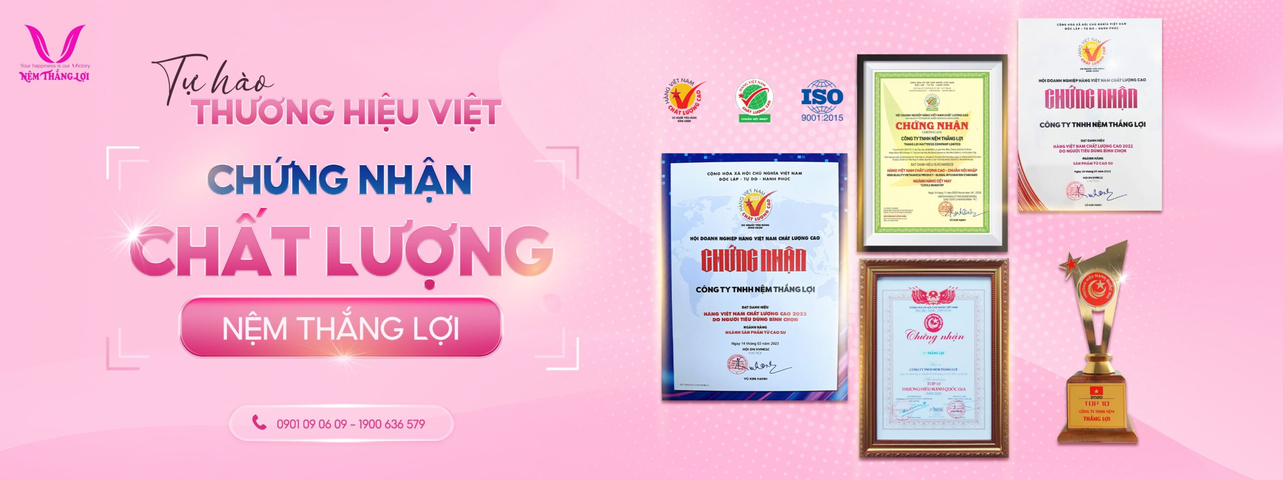 Nệm Thắng Lợi đạt nhiều chứng nhận chất lượng