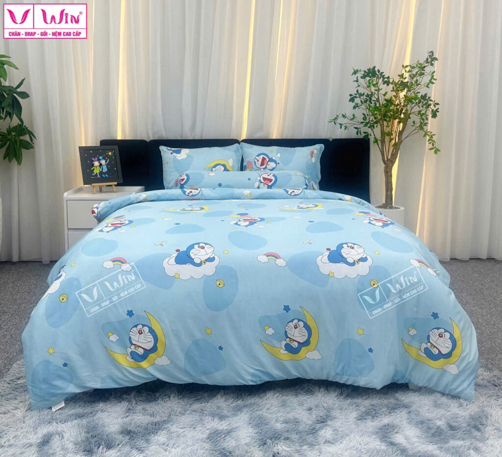 Bộ Drap Mền Tencel Lụa Cao Cấp Super Win Thắng Lợi TL023