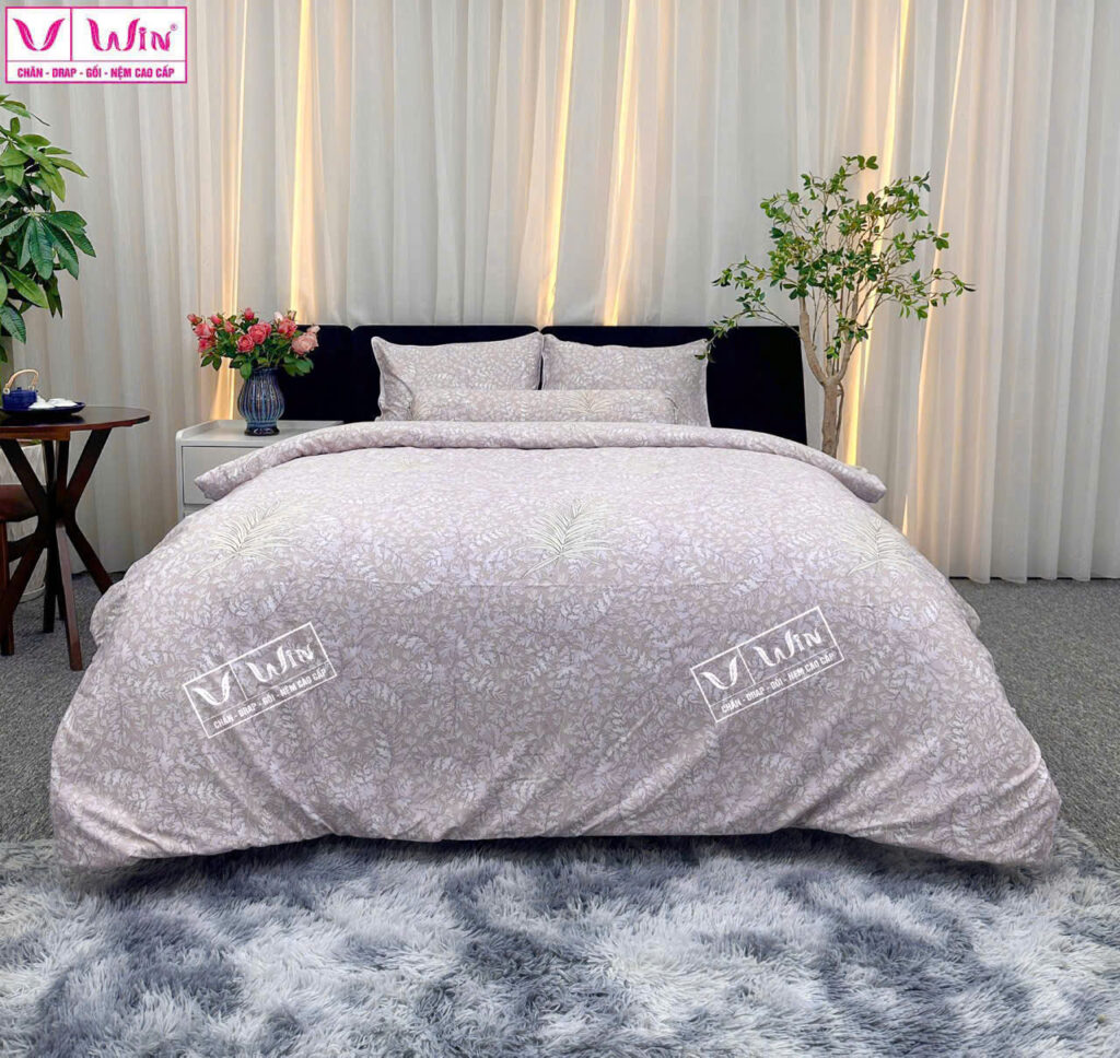 Bộ Drap Mền Tencel Lụa Cao Cấp Super Win Thắng Lợi TL018