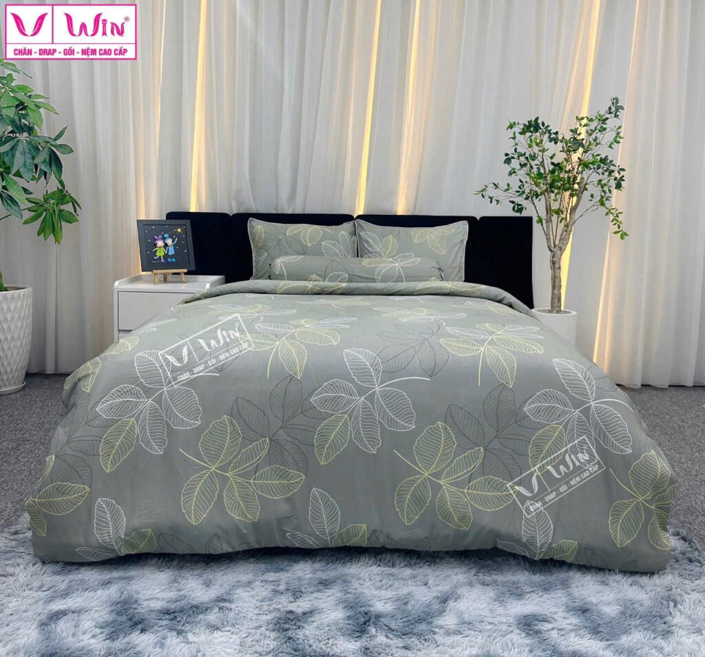 Bộ Drap Mền Tencel Lụa Cao Cấp Super Win Thắng Lợi TL013
