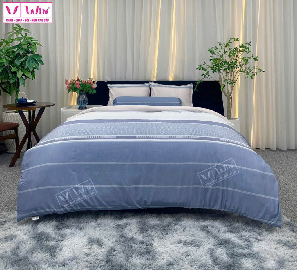 Bộ Drap Mền Tencel Lụa Cao Cấp Super Win Thắng Lợi TL022
