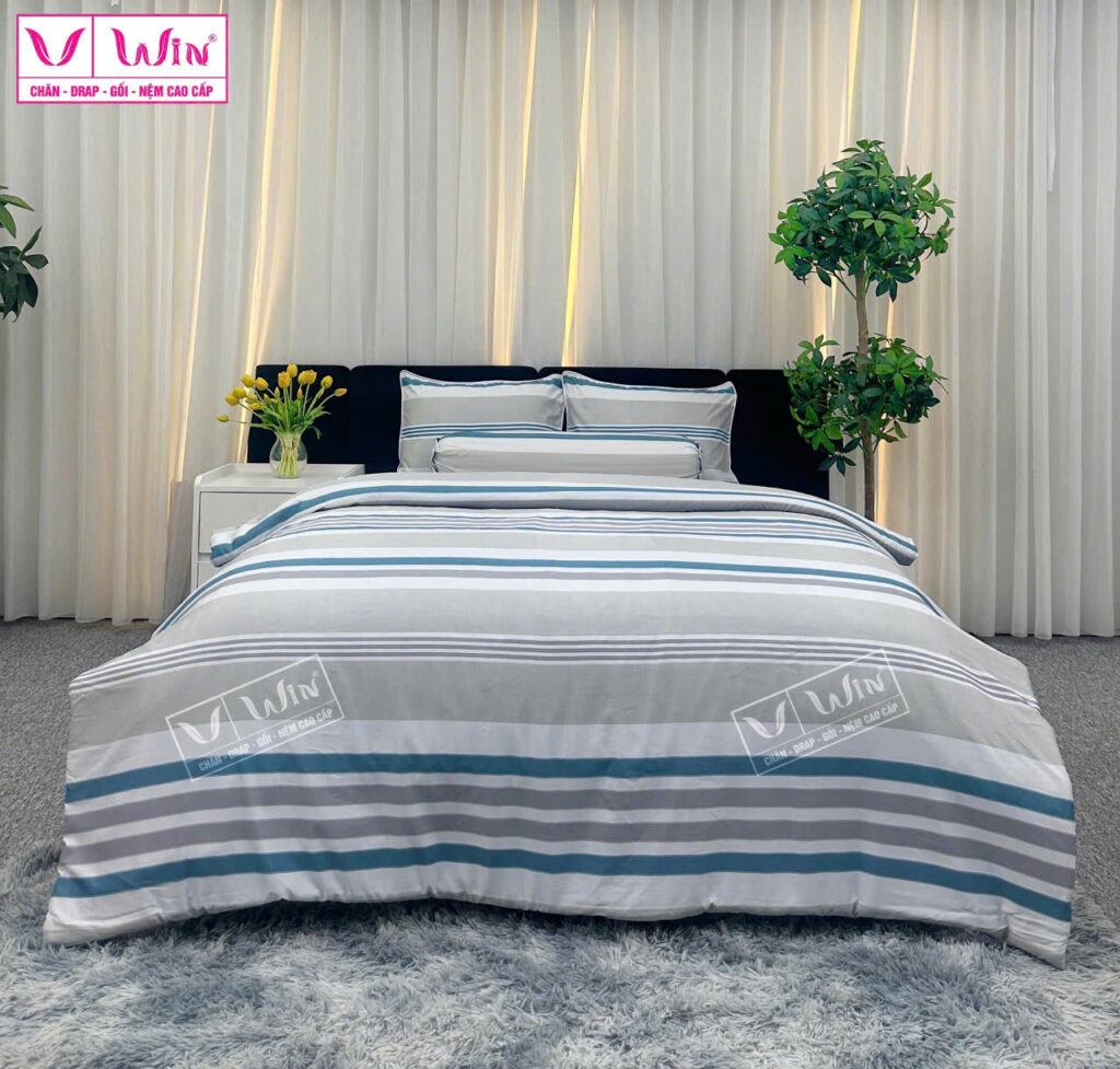 Bộ Drap Mền Tencel Lụa Cao Cấp Super Win Thắng Lợi TL019