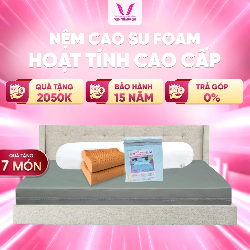 Nệm Foam Hoạt Tính Cao Cấp Thắng Lợi