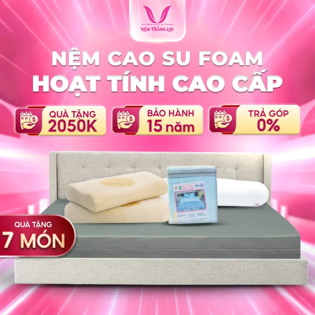 Nệm Foam Hoạt Tính Cao Cấp Thắng Lợi