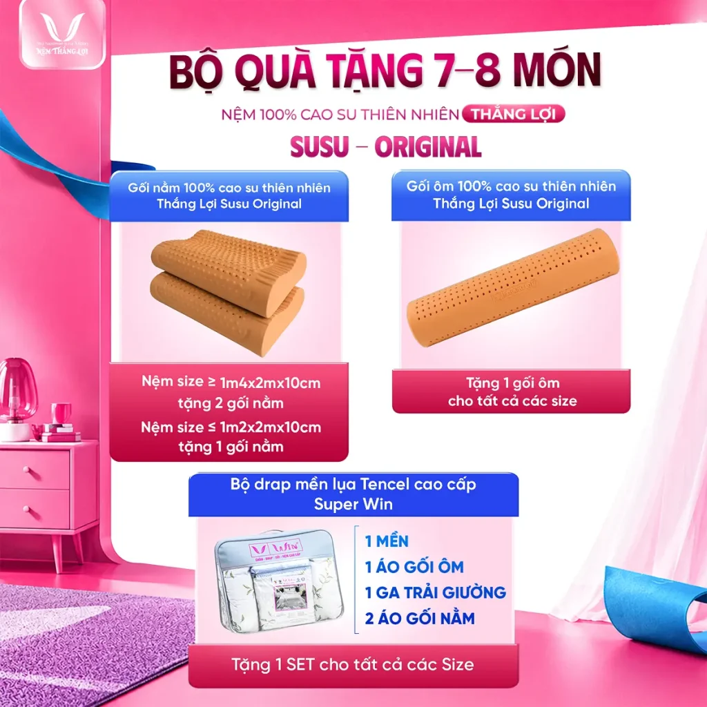 Nệm 100% Cao Su Thiên Nhiên Thắng Lợi SuSu - Original