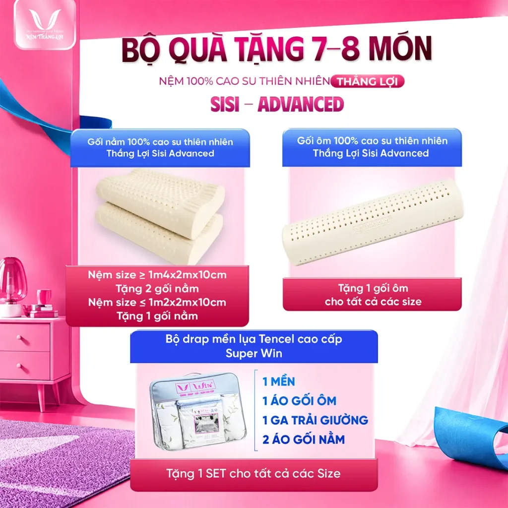 NỆM 100% Cao Su Thiên Nhiên Thắng Lợi SiSi - Advanced
