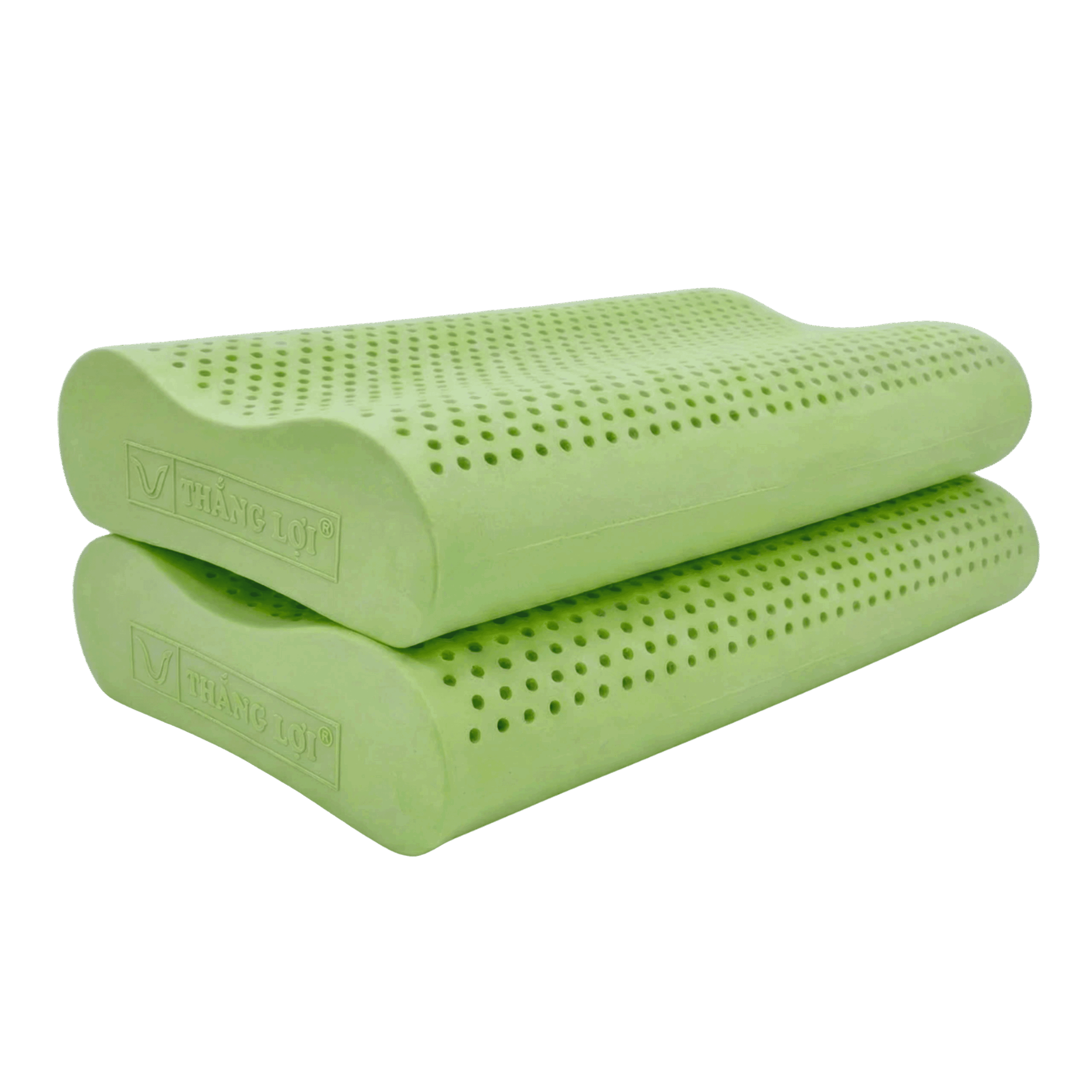 02 gối nằm cao su thiên nhiên Matcha Cool