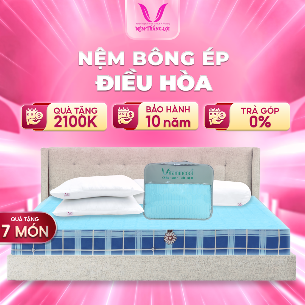 Nệm Bông Ép Điều Hòa Thắng Lợi